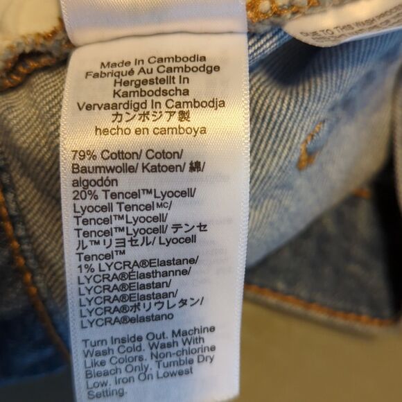 J. Crew Essential Straight Jeans Womens 27 Blue Medium Wash Raw Hem - Picture 7 of 8